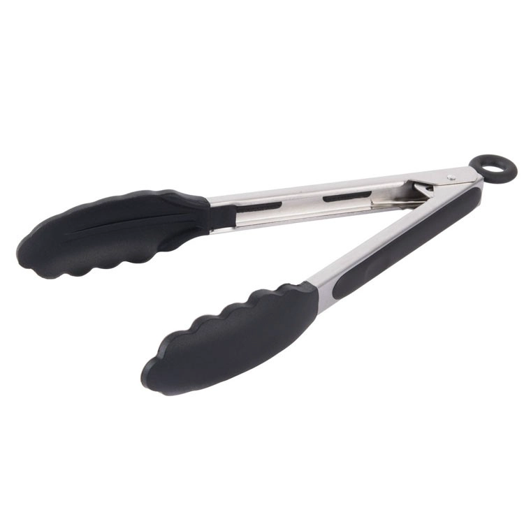 TENAZA ACERO INOX CON PUNTA DE SILICONA 23 CM - 1
