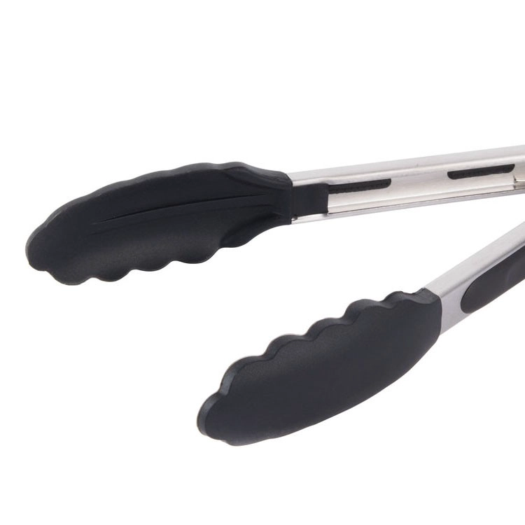 TENAZA ACERO INOX CON PUNTA DE SILICONA 23 CM - 2