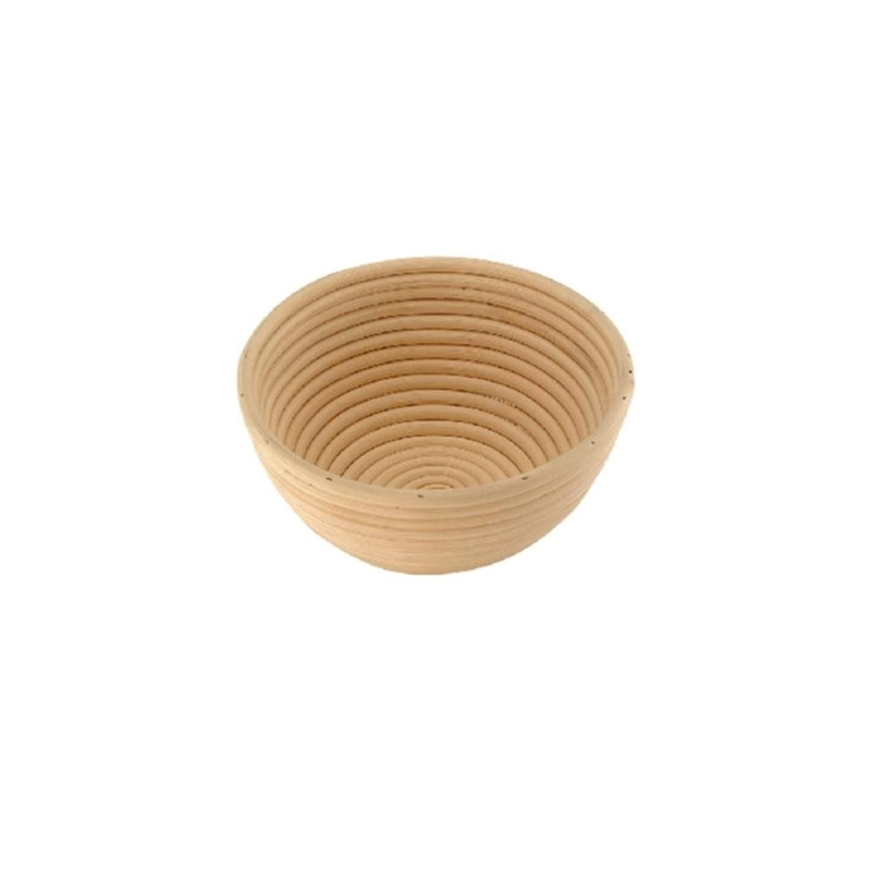 CESTA FERMENTADORA/BANNETTON DE PAN REDONDA RATTAN 18 X 9 CM - 1