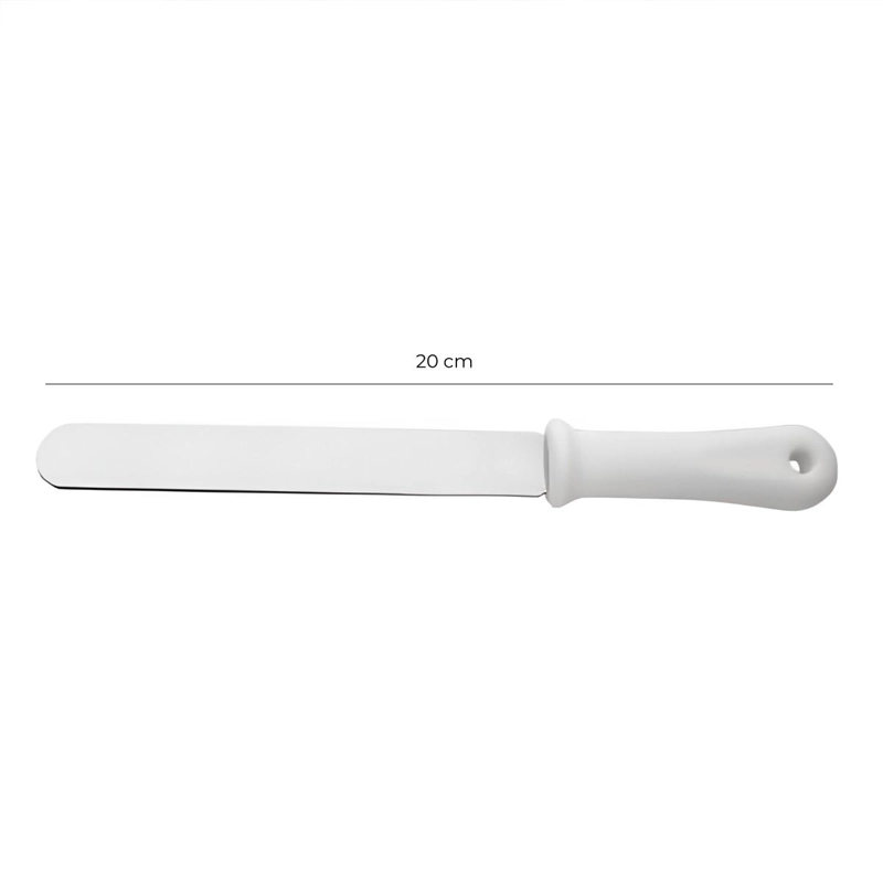 ESPATULA PASTELERA 20 CM MANGO BLANCO LINEA DURAFIO - 3