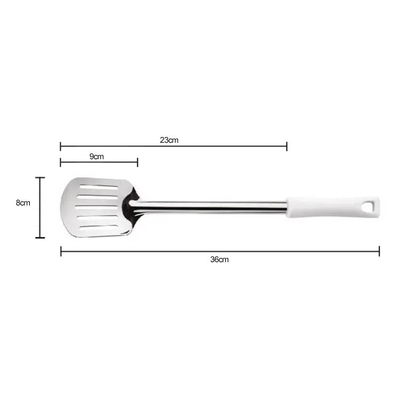 ESPATULA ACERO INOX 23 CM MANGO BLANCO DURAFIO - 3