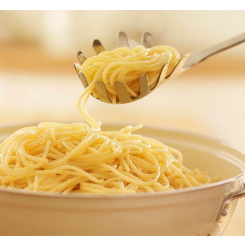 CUCHARA PASTA ACERO INOX 23CM MANGO BLANCO DURAFIO - 2