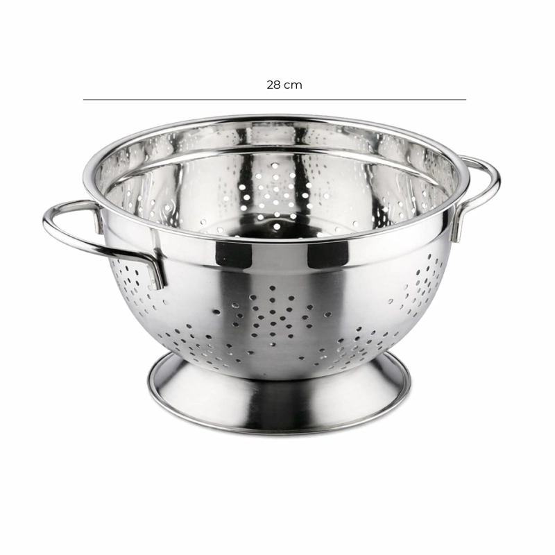 COLADOR ALEMAN CON PEDESTAL ACERO INOXIDABLE 28 CM - 3