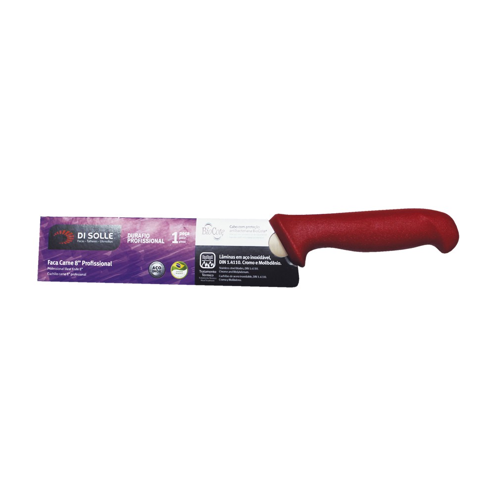 CUCHILLO MEDIO GOLPE 20 CMS ROJO DISOLLE - 2