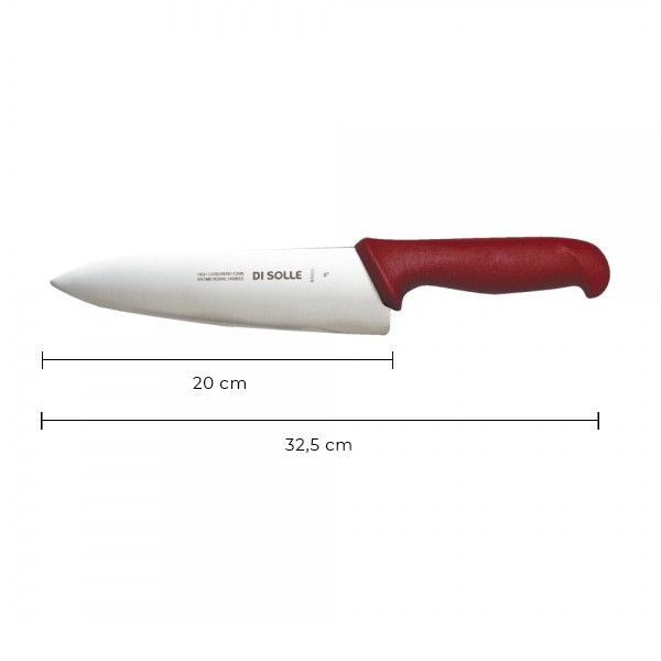 CUCHILLO MEDIO GOLPE 20 CMS ROJO DISOLLE - 3