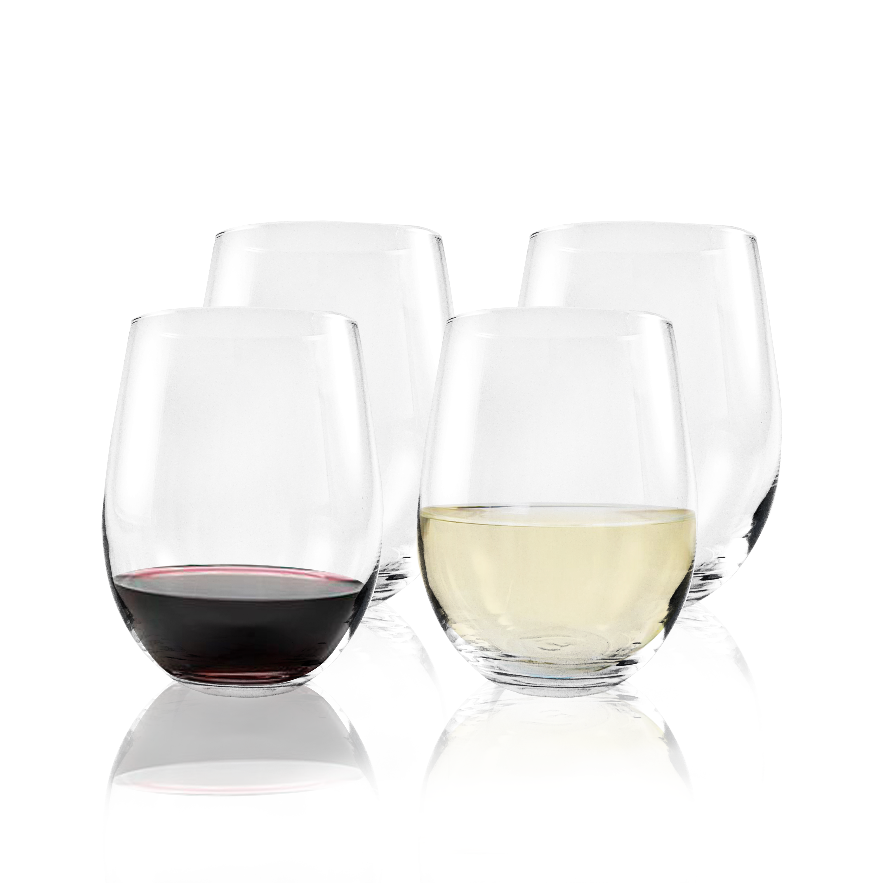 SET 4 VASOS VINO VIDRIO 540 ML - 1