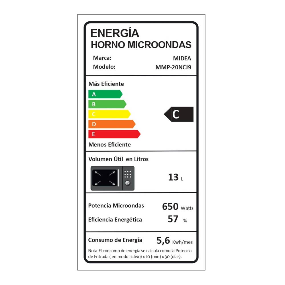 MICROONDAS ELECTROMECANICO MIDEA 20 LTS - 6
