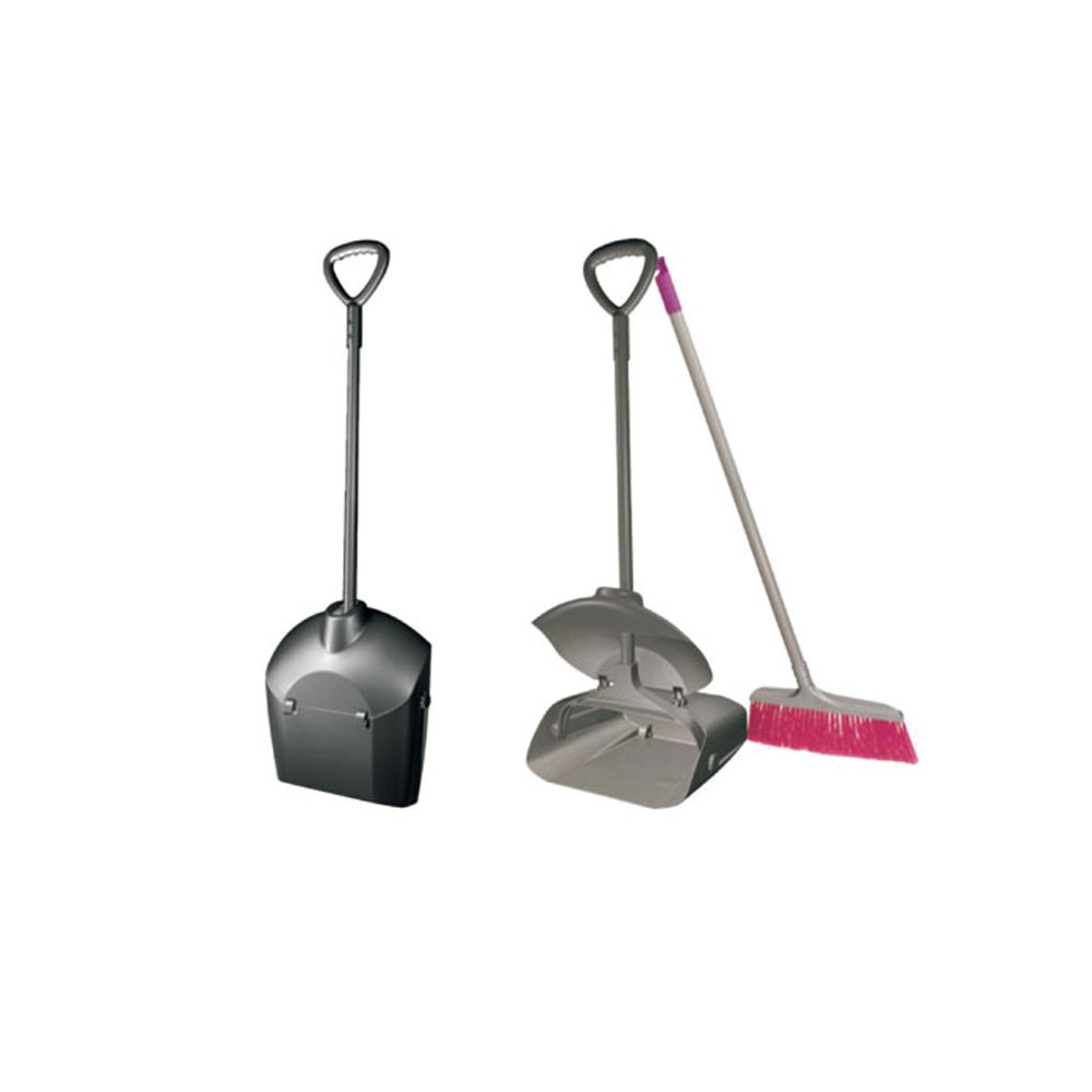 PALA DE BASURA IMAHE ALUMINIO C TAPA NEGRA ESCOBA - 1