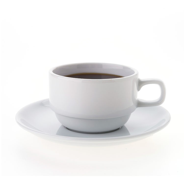 SET DE 6 TAZA CAFÉ 100CC CON PLATILLO APILABLE. LÍNEA TOWER - 1