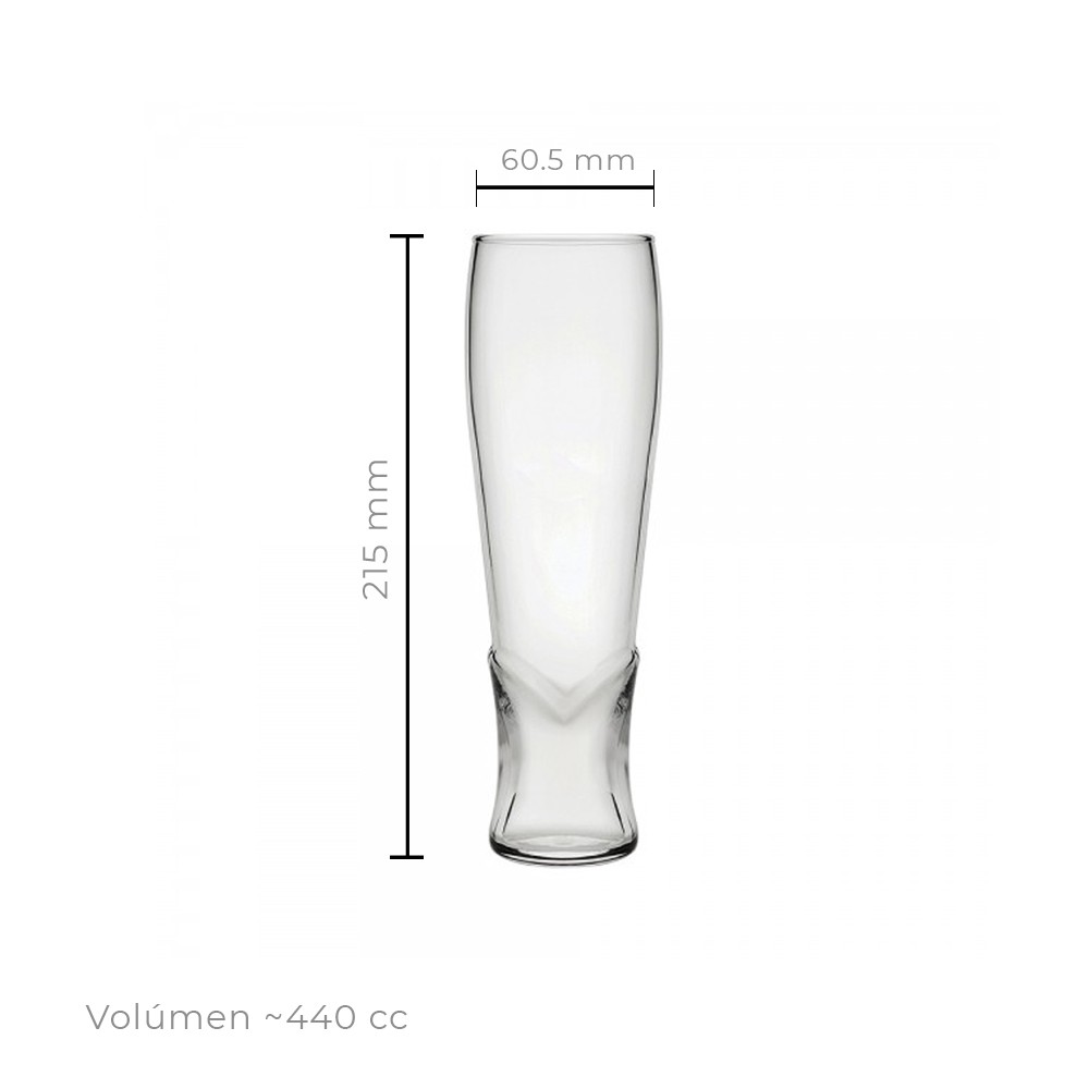 SET DE 4 VASO ALTO CERVEZA TRIGO 450 CC. | IMAHE - 4