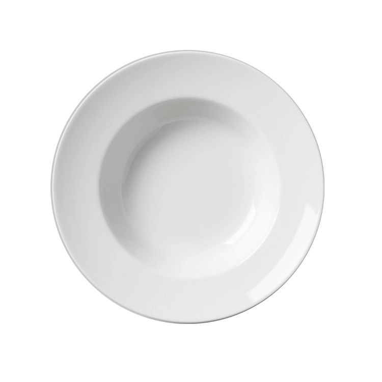 SET DE 6 PLATO HONDO BORDE GRUESO PORCELANA 23 CM. LINEA TOWER - 3