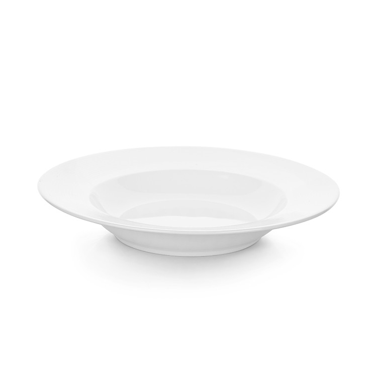 SET DE 12 PLATO HONDO BORDE GRUESO 21 CM. LINEA TOWER - 2
