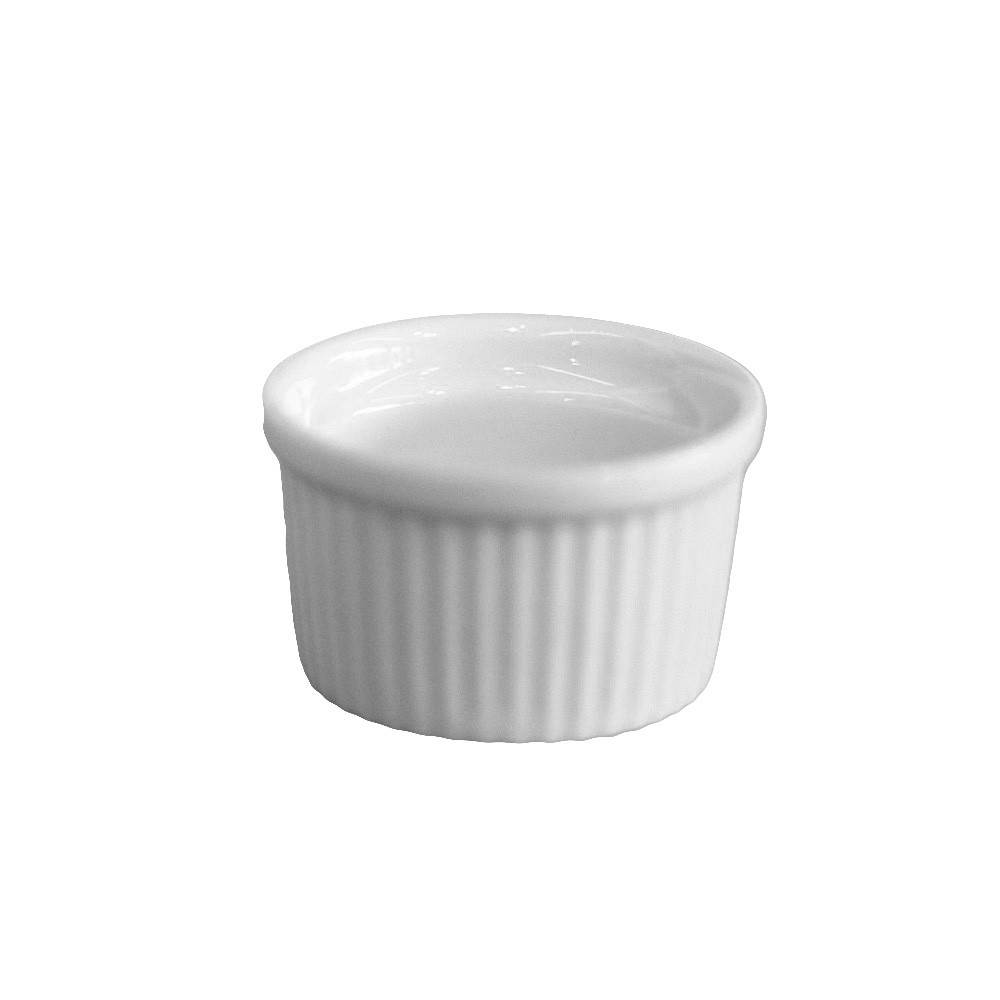 SET DE 12 POCILLO RAMEKIN ACANALADO PORCELANA 5X3CM TOWER | IMAHE - 1