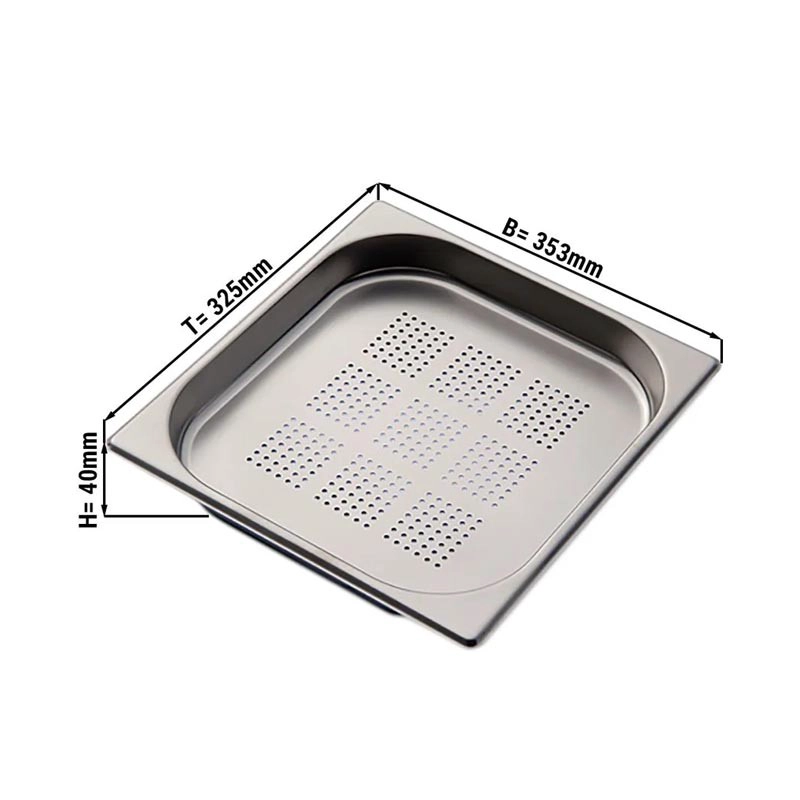 CONTENEDOR GASTRONOMICO PERFORADO GN 2/3 X 4 CM AC INOX - 2