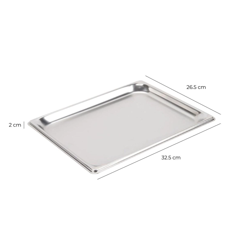 CONTENEDOR GASTRONOMICO ACERO INOXIDABLE GN 1/2 X 2 CM LINEA PREMIUM - 8