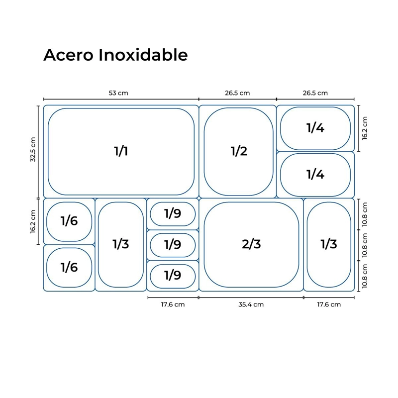 CONTENEDOR GASTRONOMICO GN 1/2X10 MM - 9