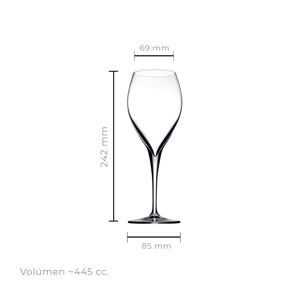 SET DE 6 COPA DE VINO 445 CC LINEA MONTECARLO - 3