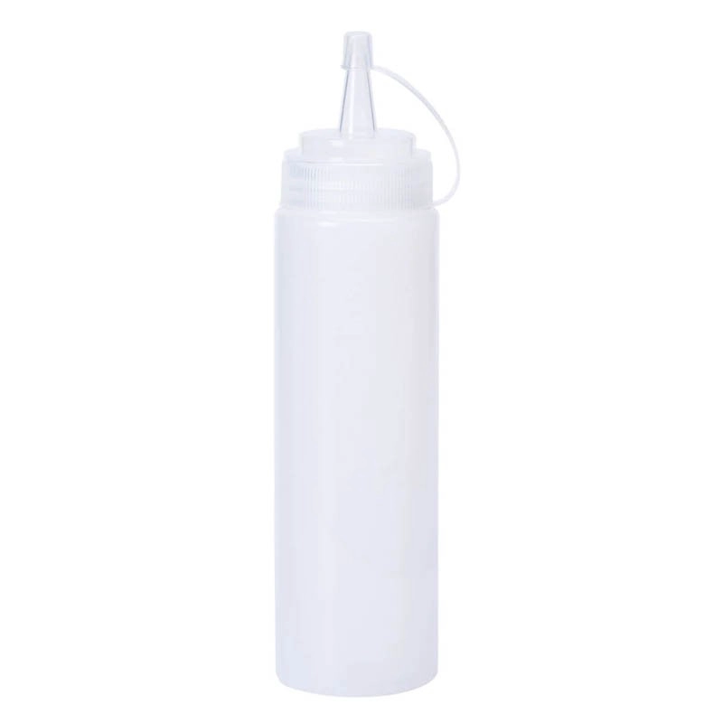 SET 3 BOTELLA DISPENSADORA SALSA GRADUADA TRANSPARENTE 600ML - 1