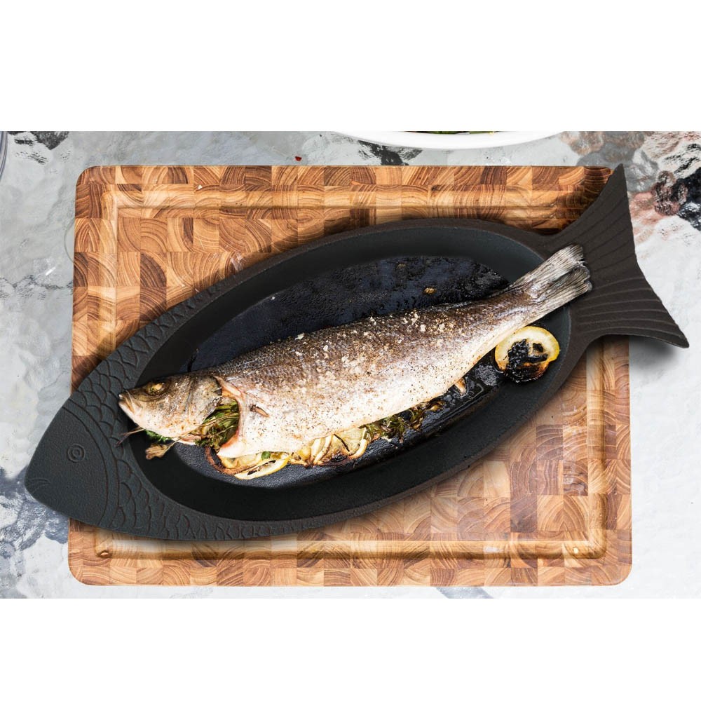 PLATO PESCADO HIERRO 45 CMS BRIVA - 2
