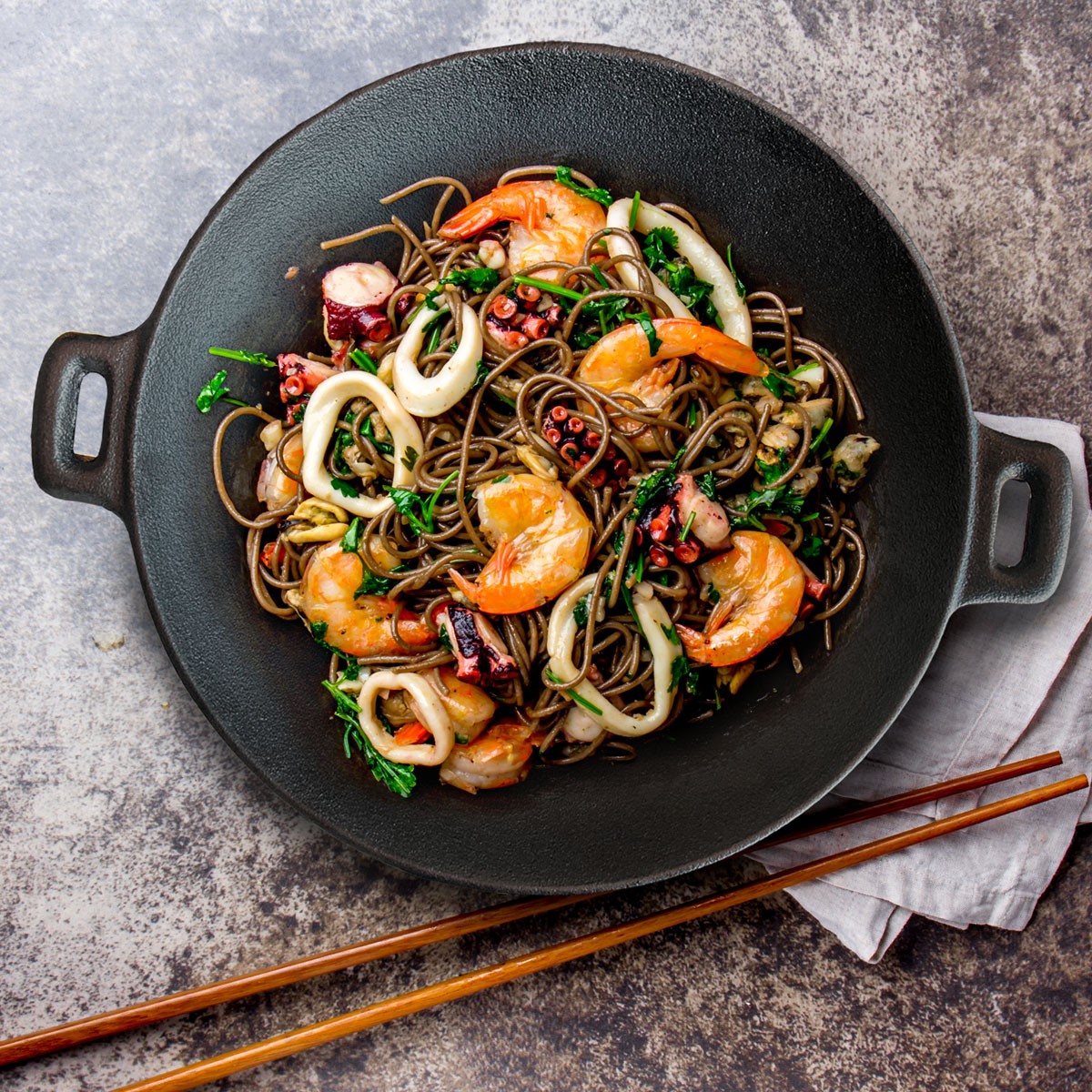 WOK HIERRO CON AZAS 31 CM BRIVA - 2
