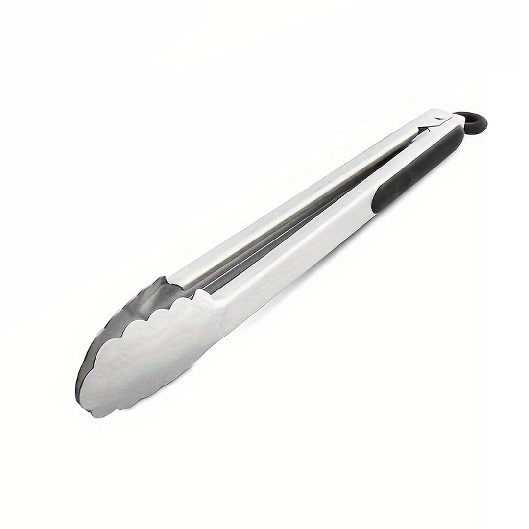 PINZA DE ACERO INOXIDABLE 30CM MANGO SILICONA - 1