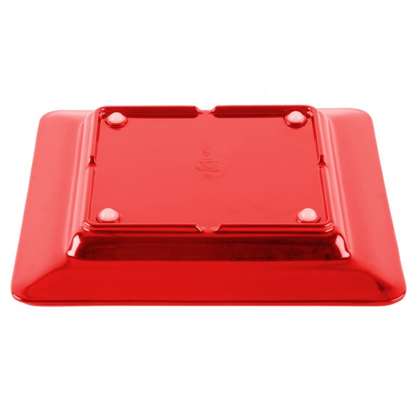 PLATO CUADRADO MELAMINA ROJA 30X30 CM - 6