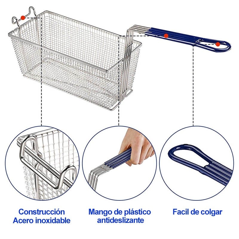 CANASTO IMAHE CON MANGO FREIDORA 33 X 14.5 X 14.5 CM - 7