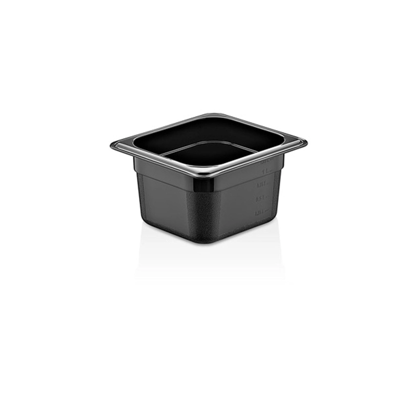 CONTENEDOR POLICARBONATO NEGRO 1/6X10 CM - 1