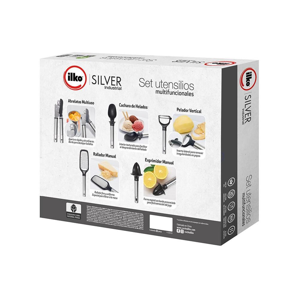 SET IMAHE 5 ACCESORIOS SILVER INDUSTRIAL - 4