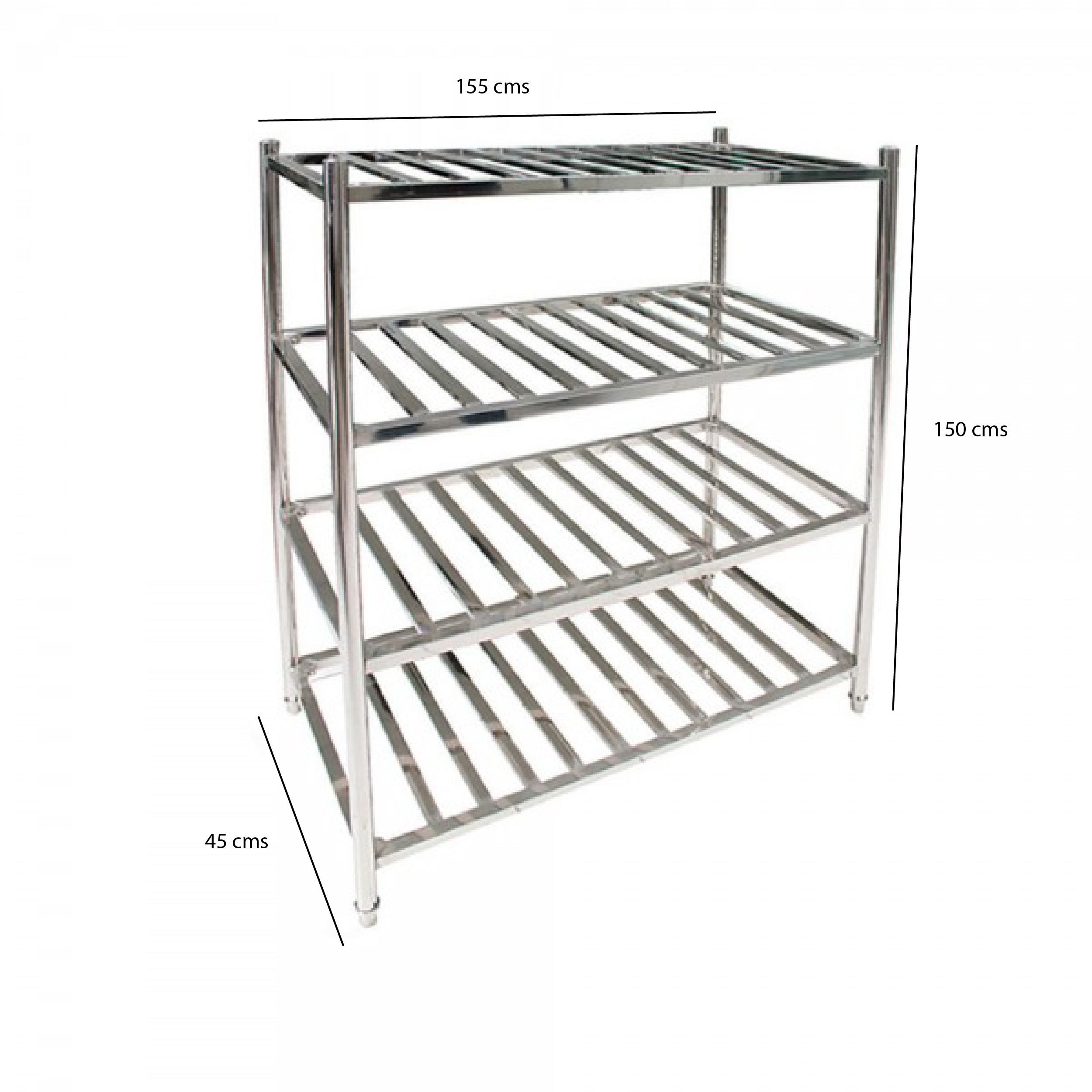 ESTANTERÍA IMAHE ACERO INOX TIPO REJILLA 150 X 45 X 155 CM - 2