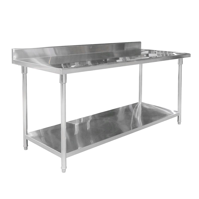 MESÓN IMAHE CON RESPALDO ACERO INOX 180 X 70 X 85 - 2