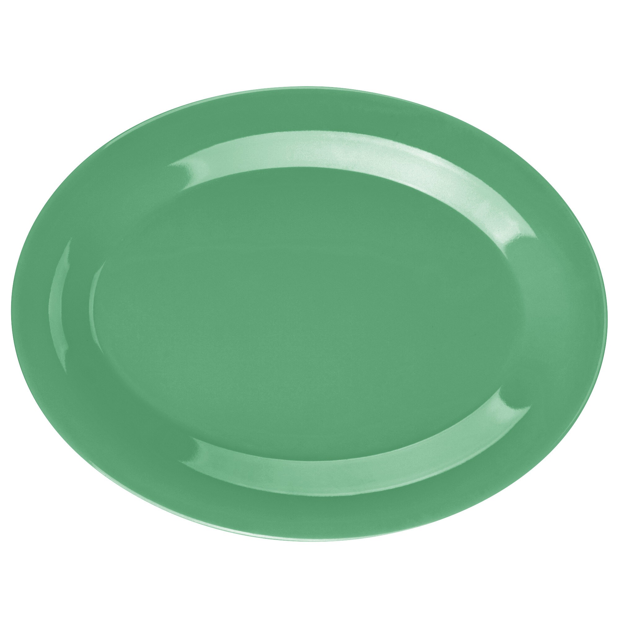 PLATO OVALADO MELAMINA VERDE 30 X 23 CM - 1