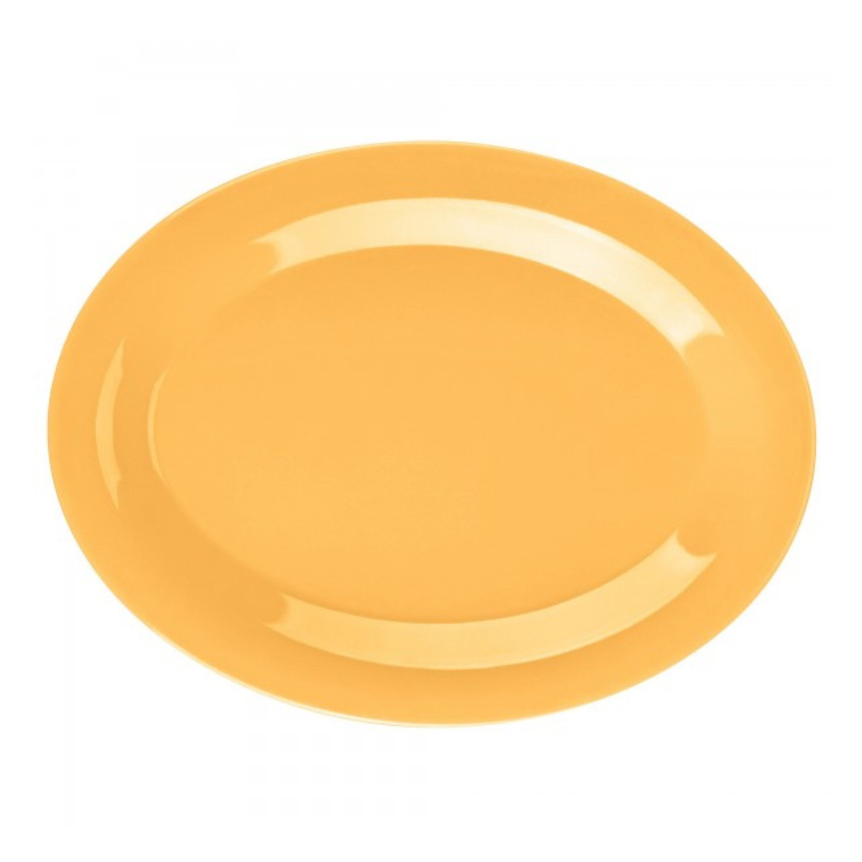 PLATO OVALADO MELAMINA AMARILLO 25 X 18 CM - 1