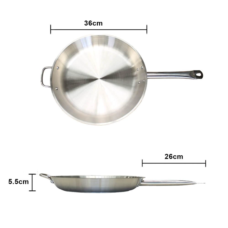 SARTE N ACERO INOXIDABLE CON FONDO DIFUSOR 36 CM - 8