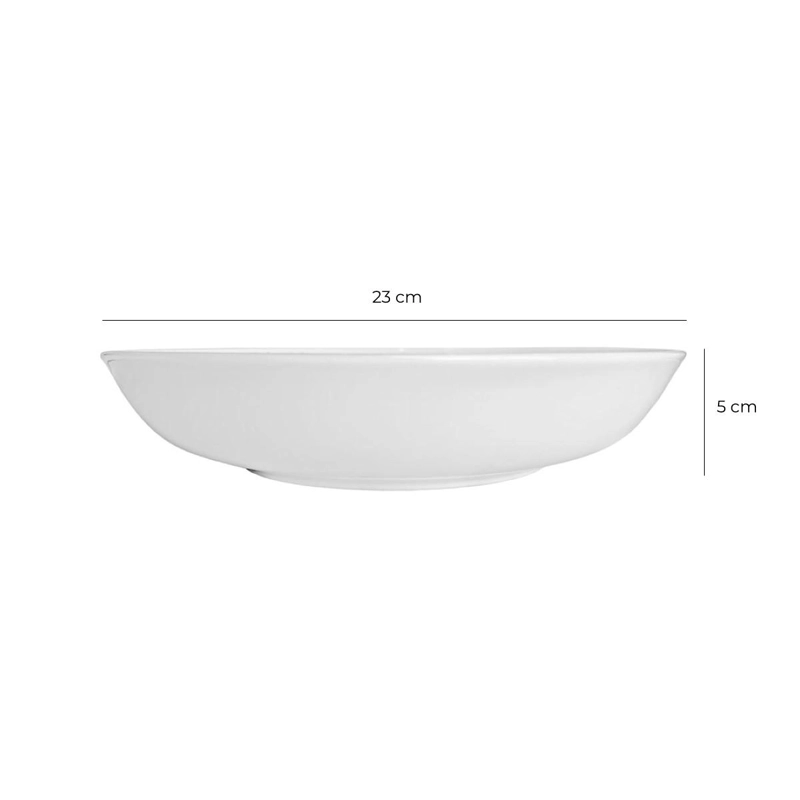 SET 6 PLATOS PASTA LEGUMBRE PORCELANA 23 CM LINEA PADUA - 9
