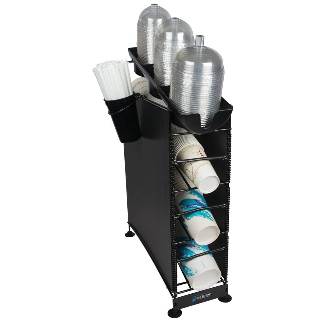 ORGANIZADOR VASOS 3 NIVELES SOBREMESA CON PANELES Y PORTA TAPAS - 1
