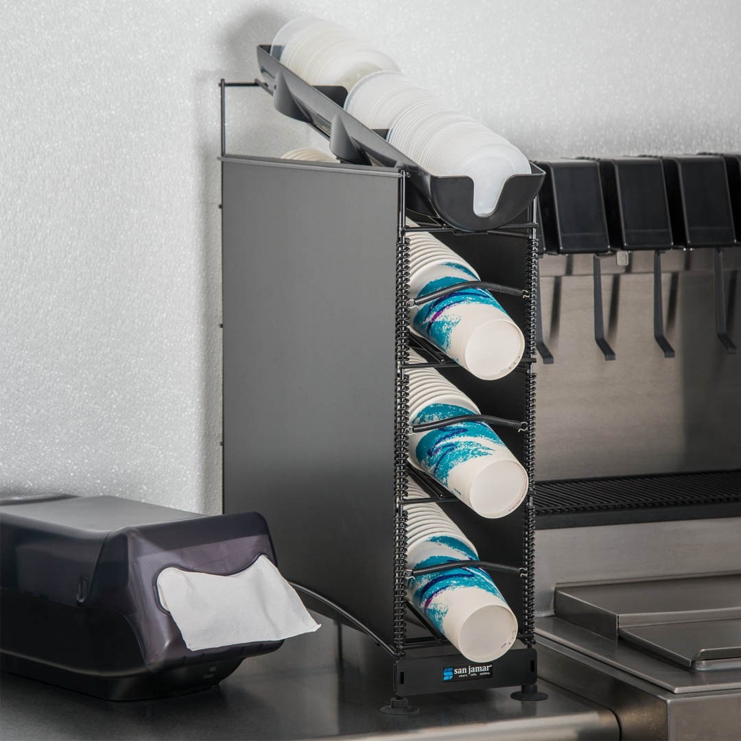 ORGANIZADOR VASOS 3 NIVELES SOBREMESA CON PANELES Y PORTA TAPAS - 2