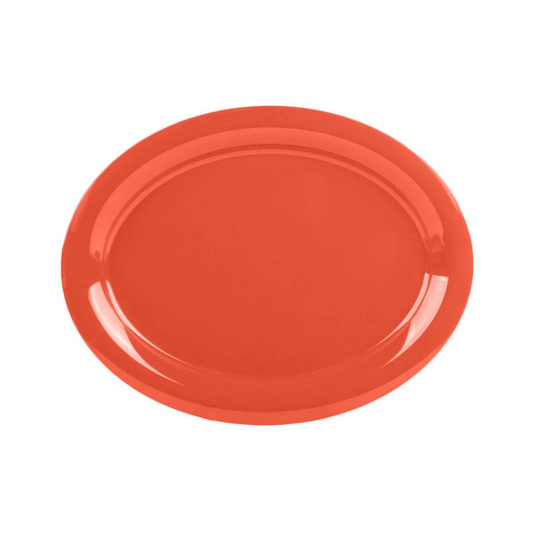 SET DE 4 PLATO OVALADO MELAMINA NARANJO 34 X 26 CM - 2