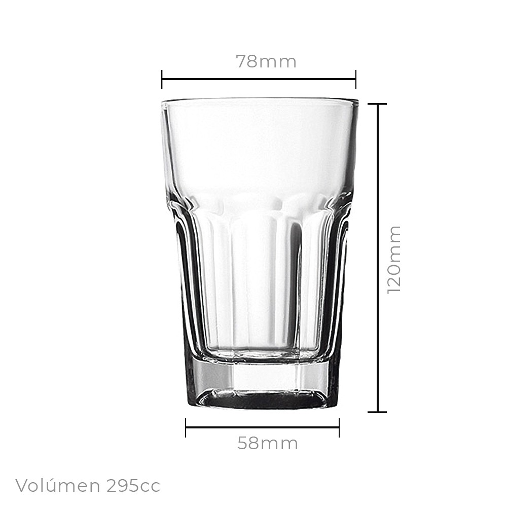 SET DE 6 VASO REFRESCO MOD.CASABLANCA 268 CC. - 2