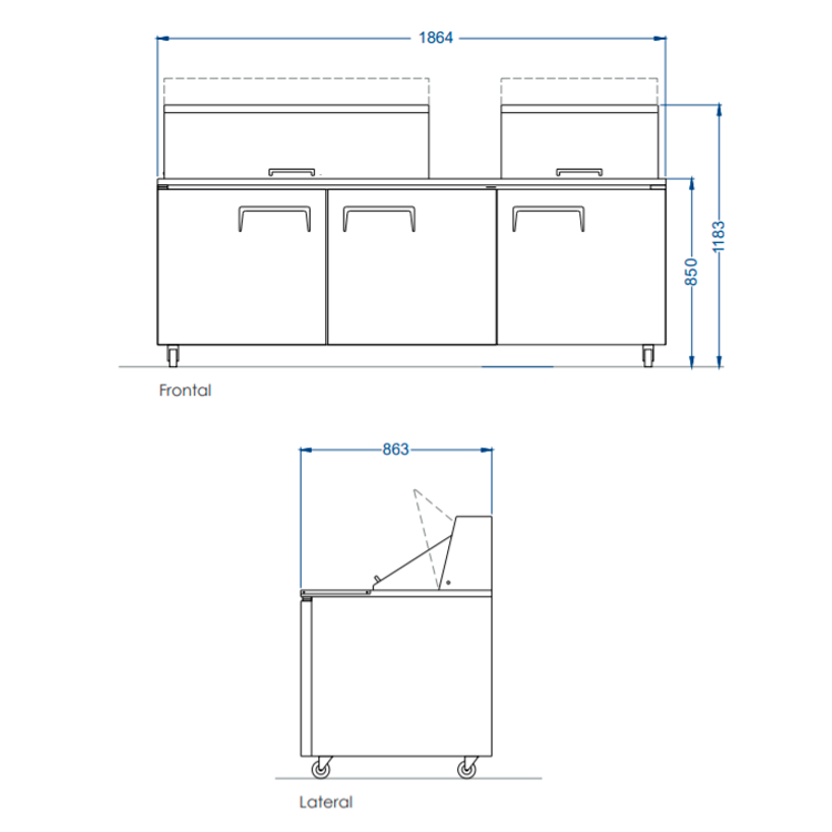 SALSERA IMAHE REFRIGERADA 3 PUERTAS MOD MSF8308 - 9