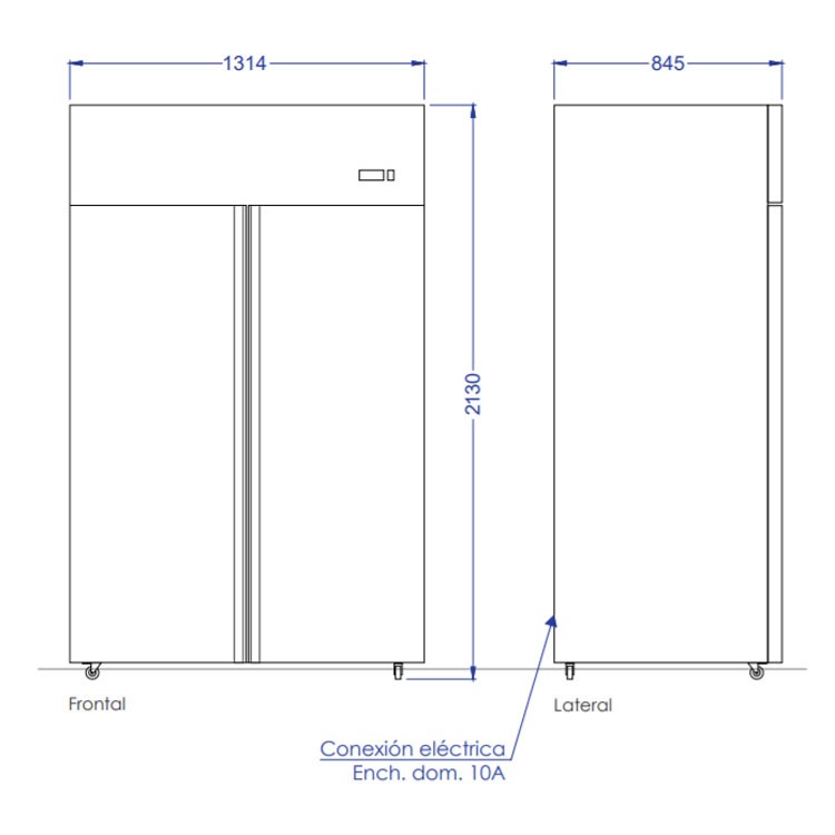 REFRIGERADOR IMAHE ACERO INOX 2 PUERTAS VIDRIO 1300 LITROS - 5