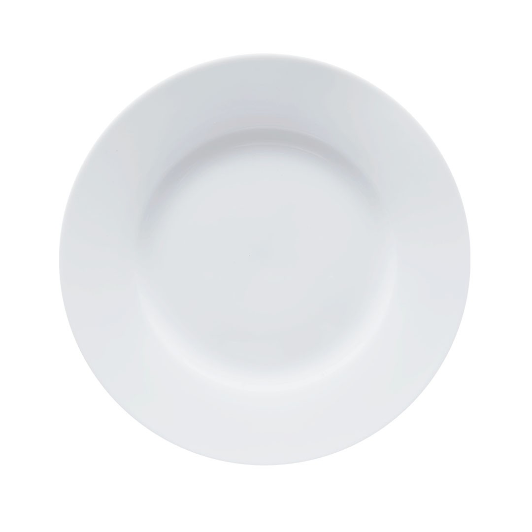 SET DE 6 PLATO BORDE ANCHO PORCELANA 30 CM LINEA PADUA | IMAHE - 1