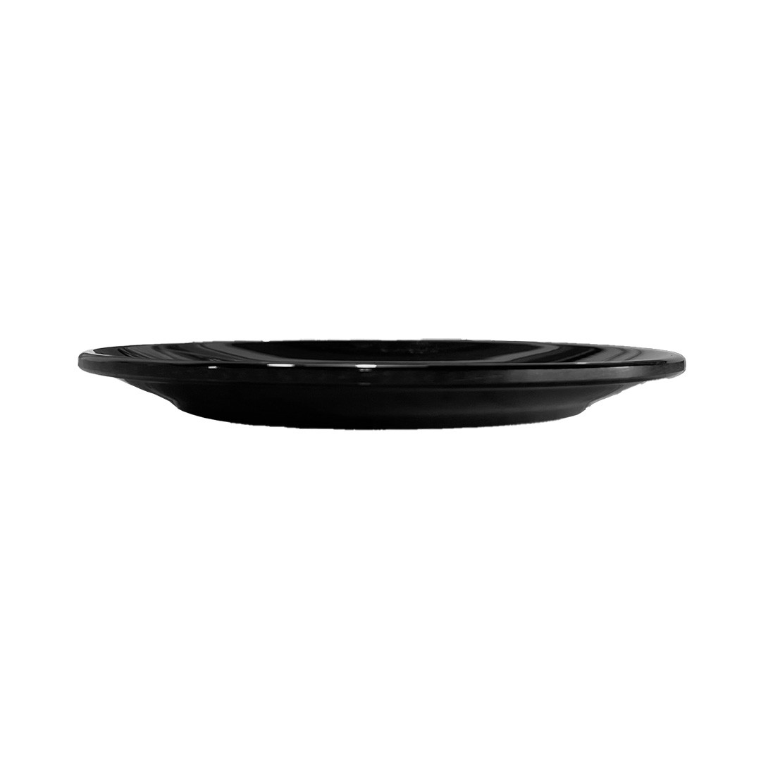 PLATO REDONDO 17 CM. MELAMINA NEGRA - 3
