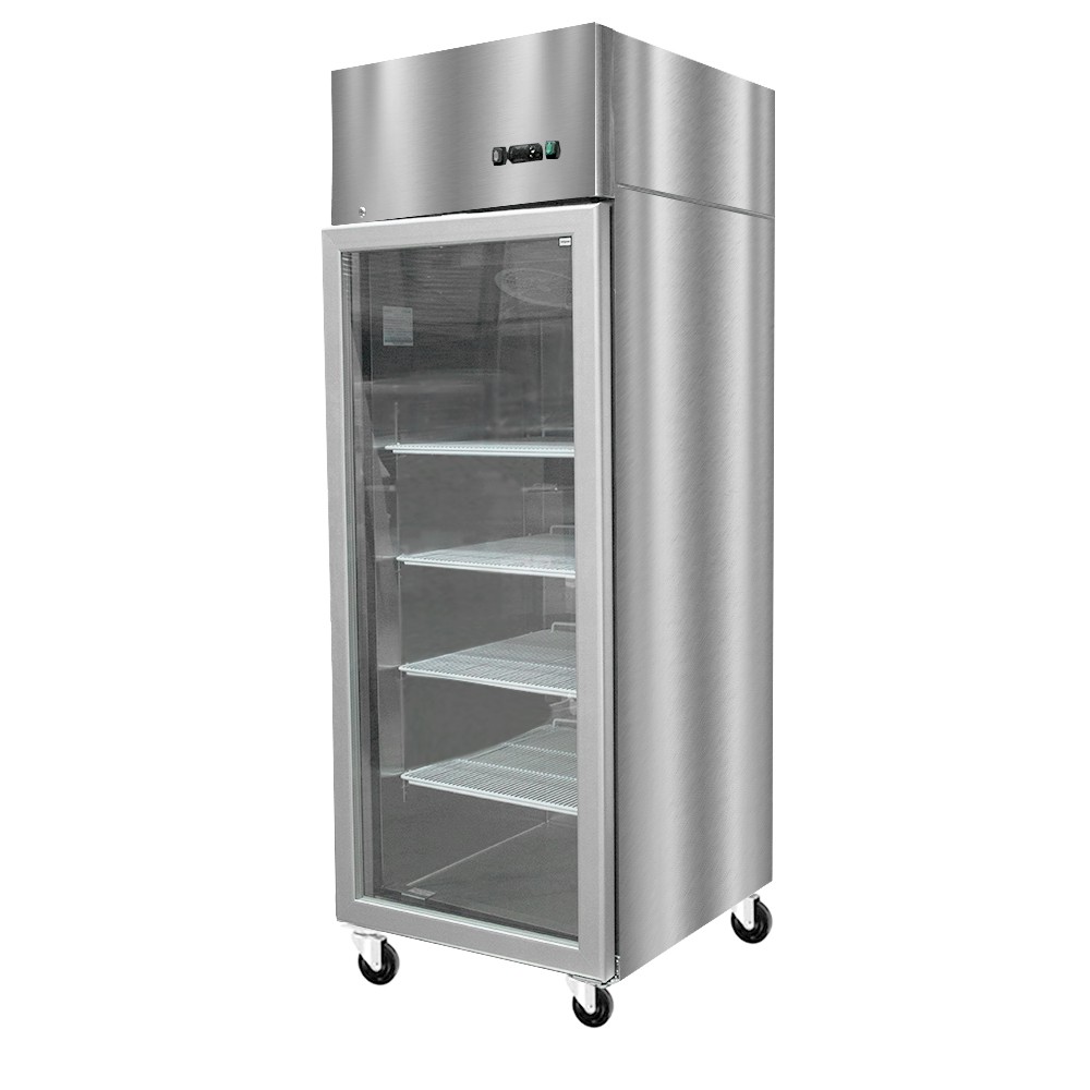 REFRIGERADOR ACERO INOX PUERTA VIDRIO SINGLE 700 LITROS - 2