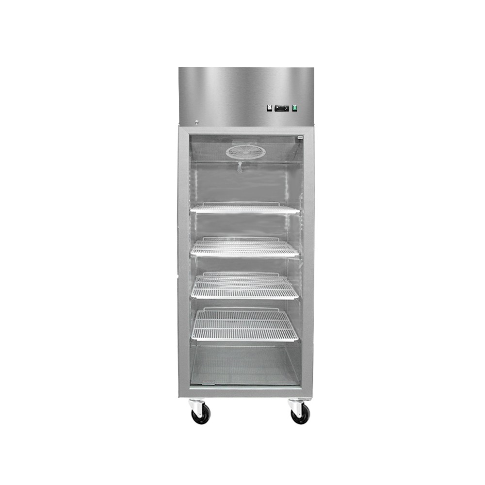 REFRIGERADOR ACERO INOX PUERTA VIDRIO SINGLE 700 LITROS - 3