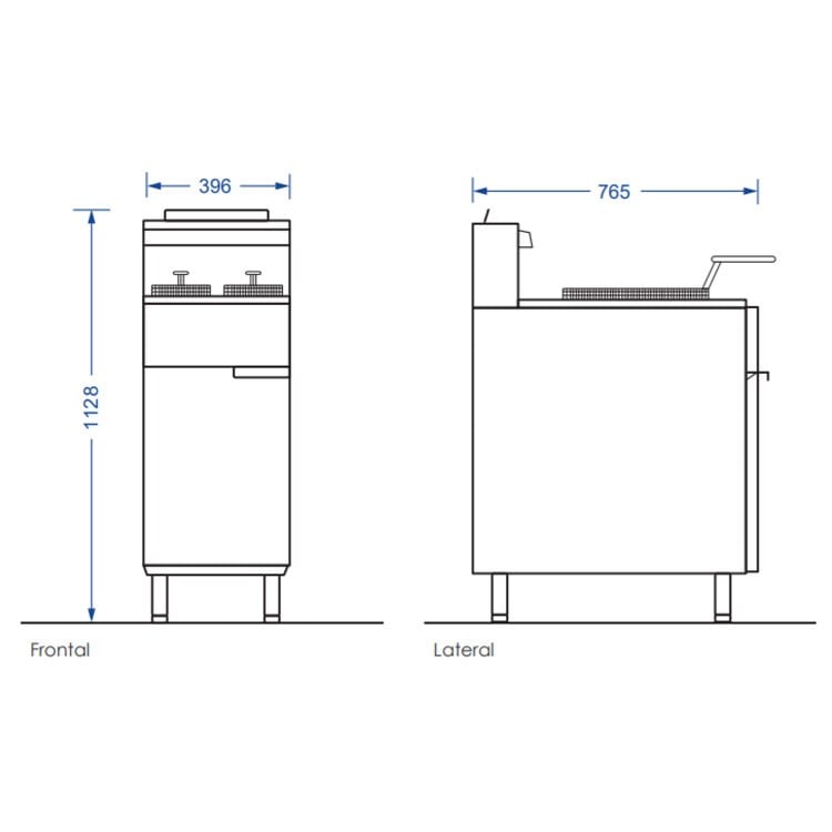 FREIDORA IMAHE A GAS 22 LITROS MODELO ATFS-50 - 8