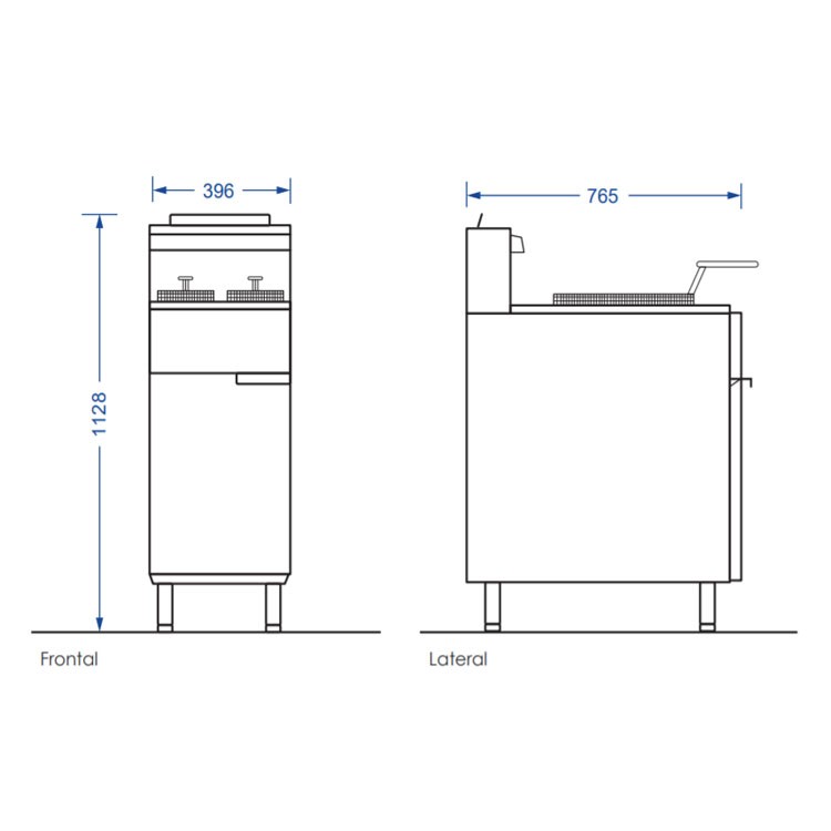 FREIDORA IMAHE A GAS 18 LITROS MODELO ATFS-40 - 9