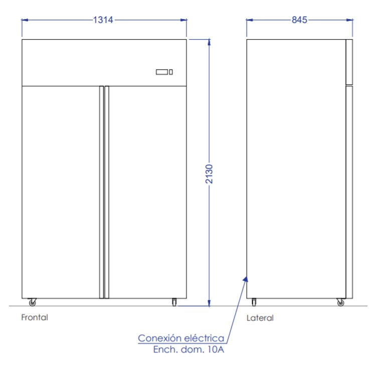 REFRIGERADOR IMAHE VERTICAL 2 PUERTAS SÓLIDAS 1300 LITROS - 7