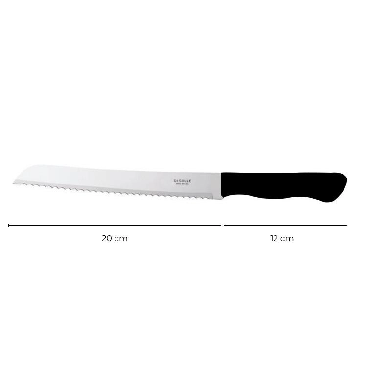 CUCHILLO PAN 20 CM NEGRO LINEA PARATY - 4