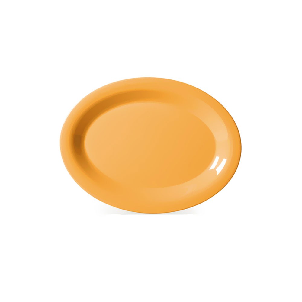 SET 4 PLATO OVALADO MELAMINA AMARILLO TROPICAL - 1